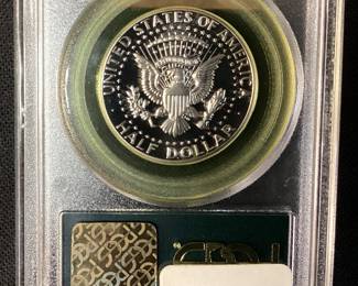 1977-S PR68 FROSTED HEAD KENNEDY HALF DOLLAR