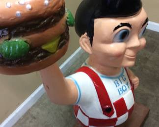 31'' VINTAGE BIG BOY RESTAURANT MASCOT HEAVY ALUMINUM 