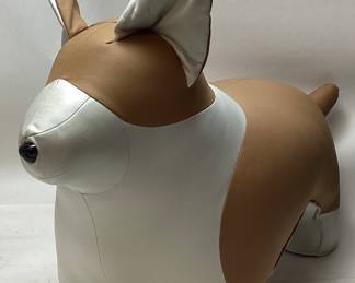 JOSHUA STEINBERG CLASSIC SAFARI OTTOMAN CORGI, NEW