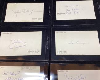 1960s-70s BASEBALL PLAYER AUTOGRAPH COLLECTION DON O'RILEY, BUDDY SCHULTZ, BOB ASPROMONTE, JOHN BILLINGHAM, JIM COLBORN,DON KESSINGER,