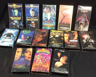 14 VHS HORROR MOVIES ORIGINAL