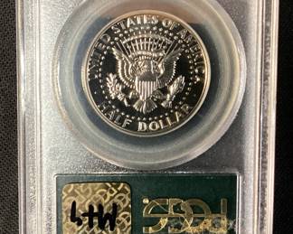 1971-S PR69 FROSTED HEAD KENNEDY HALF DOLLAR