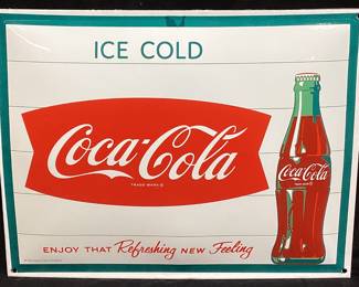 COCA-COLA ENAMELED ADVERTISING