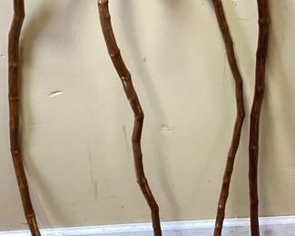 (4) BENT WOOD CANES