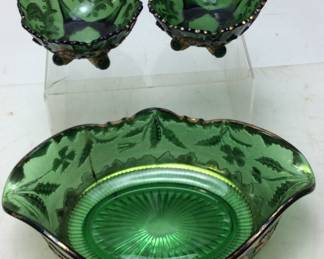 US GLASS EAPG DELAWARE GREEN 3 pc