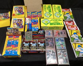 1980s-1990s BASEBALL CARD GROUP, UNOPENED 90s DONRUSS, 1987 UNOPENED SPORTFLIX, 1989 BOWMAN,