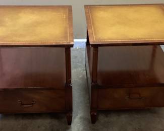 HENREDON SOLID MAHOGANY 2 TIER END TABLES