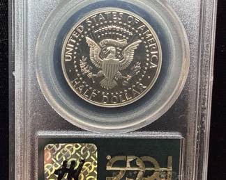 1990-S PR68 FROSTED HEAD KENNEDY HALF DOLLAR