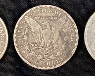 (3) 1880, 1900, 1903 MORGAN SILVER DOLLARS