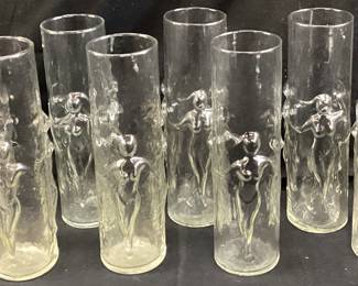 (8) NUDE LADY GLASSES, 9’’ 