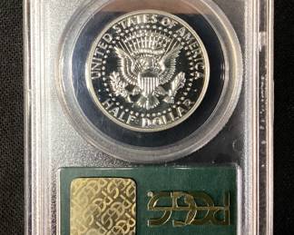 1968-S PR68 FROSTED HEAD KENNEDY HALF DOLLAR