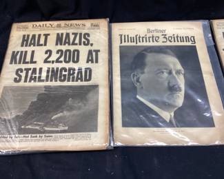 (5) VTG. GERMAN NEWSPAPERS, 1937 HITLER