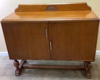 ENGLISH OAK SERVER w HIDE-AWAY DRAWERS