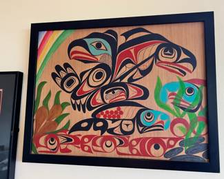 1999 Framed Northwest Coast Native Artwork " Life Changes" by LAM