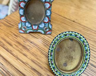 Two Italian Micro Mosaic Picture Frames