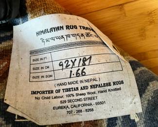 Himalayan Rug - 100% Sheep Wool
