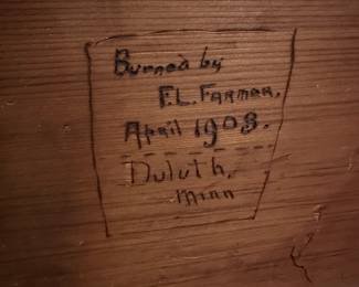 1903 Carved Wood Dutch Mini Chest