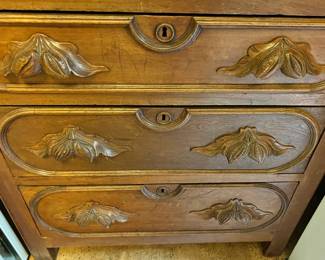 Late 1800's Victorian Walnut Chest