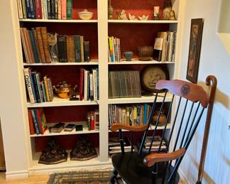 Assortment of Vintage, Hard Cover & Soft Cover Books, University of Washington Commemorative Spindle Back Rocking Chair