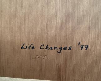 1999 Framed Northwest Coast Native Artwork " Life Changes" by LAM