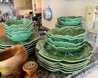Bordallo Pinheiro Cabbage Design Dinnerware Set - Made in Portugal
