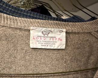 Lord Jeff 100% Cashmere Brown Sweater - Size Large