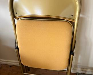 2 Mid Century Mecoline Padded Folding Chairs