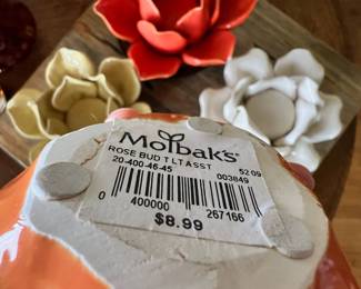 4 Assorted Colors Molbak's Rose Tea Light Holders