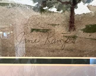 Framed & Matted Sedona Watercolor by Jane Kamps