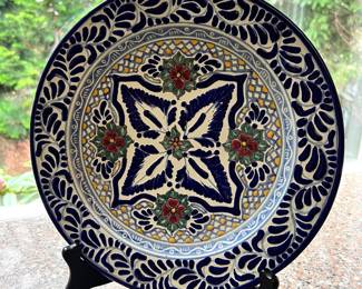 Hand Painted Pottery Plate - Made in Mexico