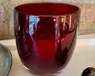 Glassybaby Courage Ruby Red Candle Holder