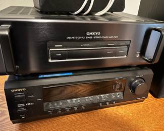 Onkyo 2 Channel Power Amplifier - M-501, Onkyo AV Receiver Tuner Stereo/Surround Sound -TX-SR304