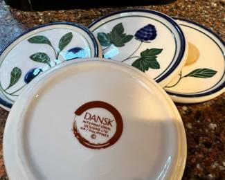 Set of 4 Dansk Coasters with Berry Designs