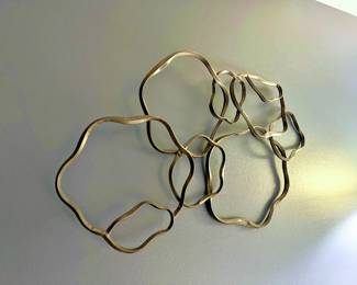 Brass Circle Abstract Wall Art