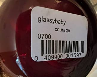 Glassybaby Courage Ruby Red Candle Holder