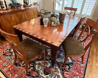 Hickory White dining table, chairs and buffet. 
Hickory, N.C.