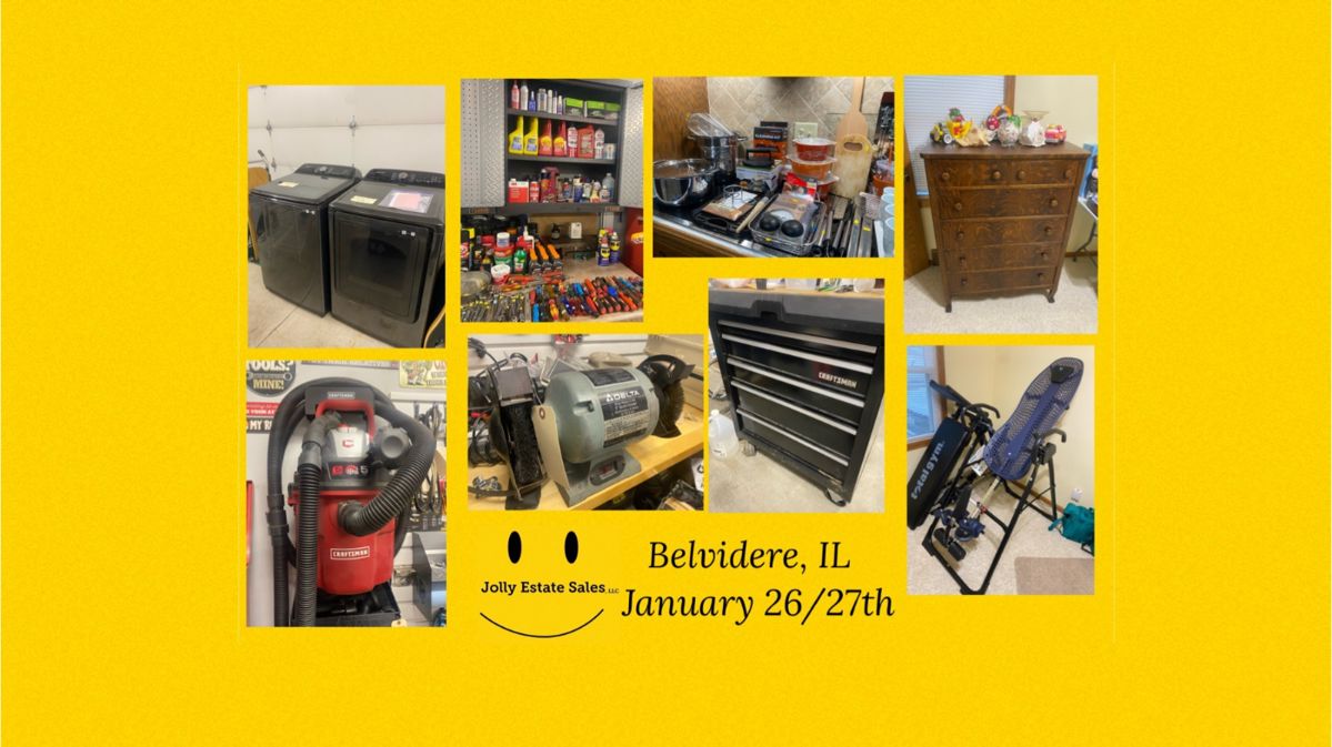 **Tools**&More** Belvidere Estate Sale with... starts on 1/26/2024