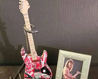 Eddie Van Halen Frankenstein Mini Guitar W Stand And Small Picture