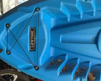 01 TwoSeater 10.5ft Lifetime Kayak, Two Paddles And Cover