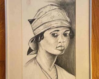  A Senegal Girl In Charcoal