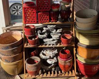 Ceramic Pots, Faux Rock Fountains, And More Patio Decor