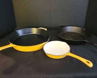 3 Cast Iron Skillets