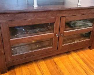 Entertainment Center Including Contents Inside