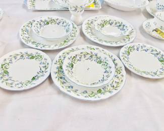 Lg  Shelley China Harebell  lot - cups & saucers, plates egg cup