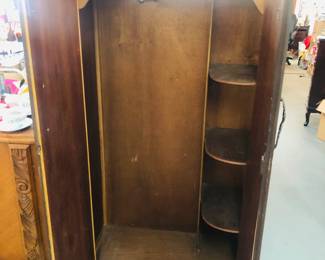 Antique wardrobe armoire chiffenrobe with Inside shelves 