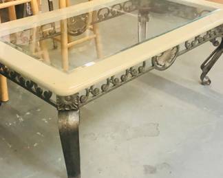 Metal & glass top coffee table $45 (850)259-7251 text me if interested 