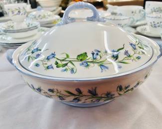 Lg covered Casserole dish Shelley China Harebell  look these up ! 