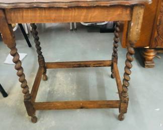 Antique Barley twist leg table 