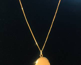 14k gold locket necklace