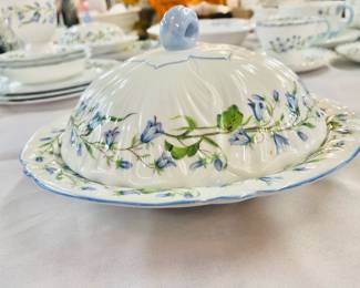 Lg covered Butter  dish Shelley China Harebell  look these up ! 